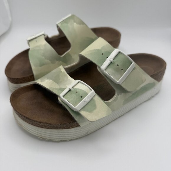 Birkenstock Camouflage Sandals in Green and Brown - Picture 1 of 10